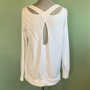Cross Back Sweatshirt size S-Tall